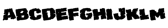 Jugger Rock Rotated Font LOWERCASE