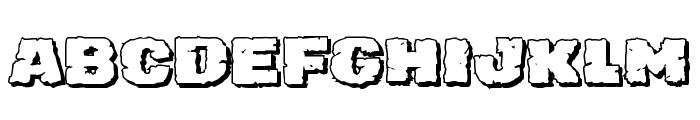 Jugger Rock Shadow Font LOWERCASE