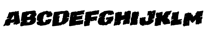 Jugger Rock Staggered Rotalic Font LOWERCASE