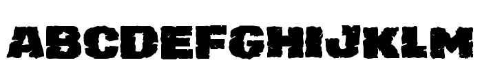 Jugger Rock Staggered Font LOWERCASE