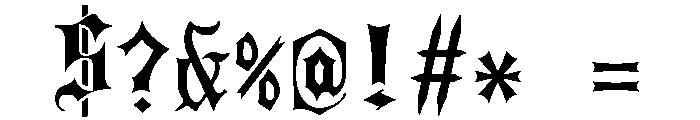 JuliaMetal Regular Font OTHER CHARS