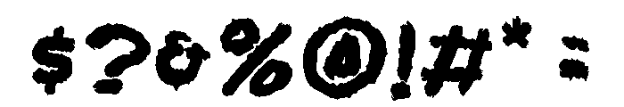 Jump Scare Font OTHER CHARS
