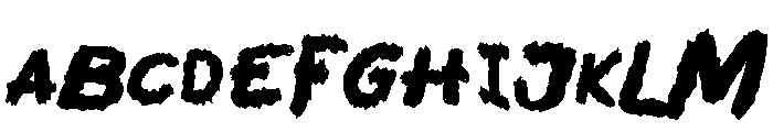 Jump Scare Font UPPERCASE