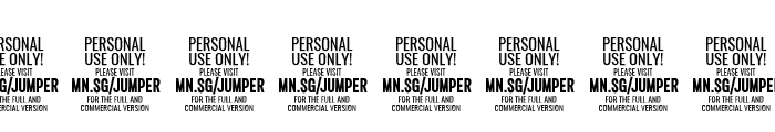 Jumper PERSONAL USE ONLY Black Italic Font OTHER CHARS
