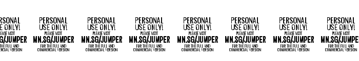 Jumper PERSONAL USE ONLY Black Font OTHER CHARS