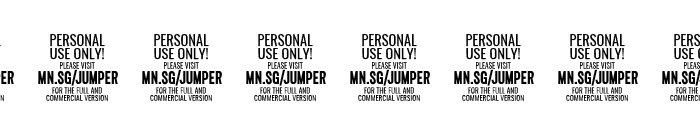 Jumper PERSONAL USE ONLY Bold Italic Font OTHER CHARS