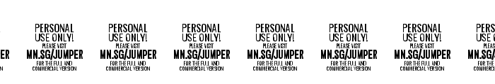 Jumper PERSONAL USE ONLY Extra-Bold Font OTHER CHARS