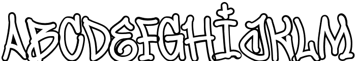 Jumpis Graffiti Outline Font UPPERCASE