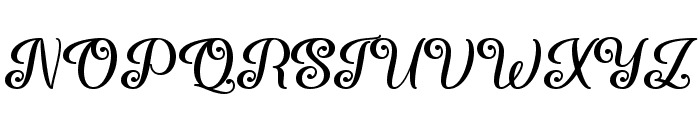 June Calligraphy Regular Font UPPERCASE
