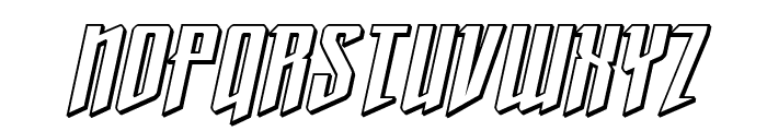 Justice Fighters 3D Italic Font UPPERCASE