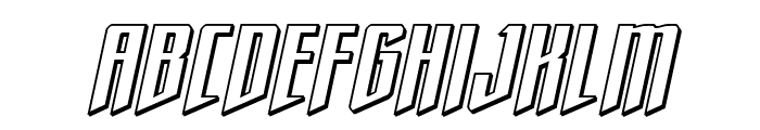 Justice Fighters 3D Italic Font LOWERCASE