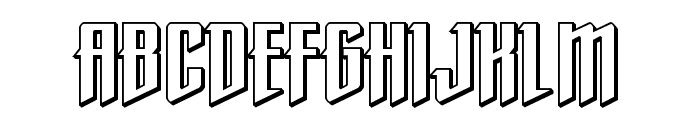Justice Fighters 3D Font UPPERCASE
