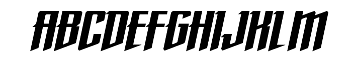 Justice Fighters Expand Italic Font UPPERCASE