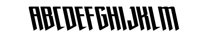 Justice Fighters Leftalic Font LOWERCASE
