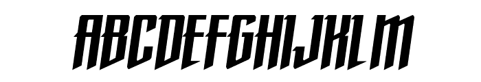 Justice Fighters Semi-Italic Font UPPERCASE