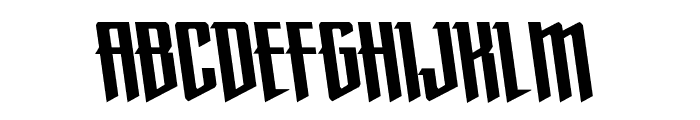 Justice Fighters Semi-Leftalic Font UPPERCASE