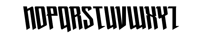 Justice Fighters Semi-Leftalic Font UPPERCASE