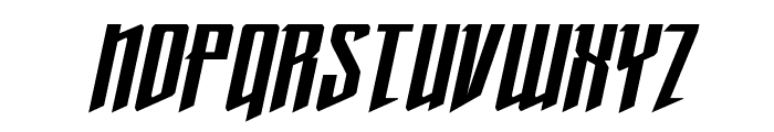 Justice Fighters Spaced Italic Font UPPERCASE