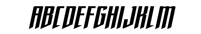 Justice Fighters Spaced Italic Font LOWERCASE