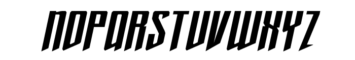 Justice Fighters Spaced Italic Font LOWERCASE