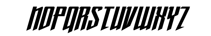 Justice Fighters Super-Italic Font UPPERCASE