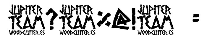 jupiter team Font OTHER CHARS