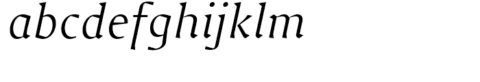 Jude Light Italic Font LOWERCASE