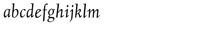 Juliana Text Italic Font LOWERCASE