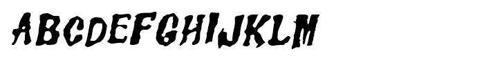 Junglemania Staggered Oblique Font LOWERCASE