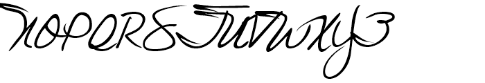 Juri Handwriting Regular Font UPPERCASE
