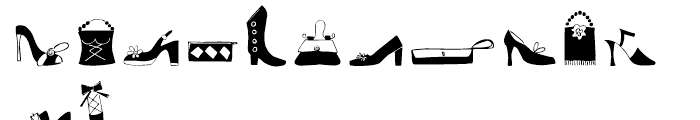 Just Shoes and Purses Font LOWERCASE