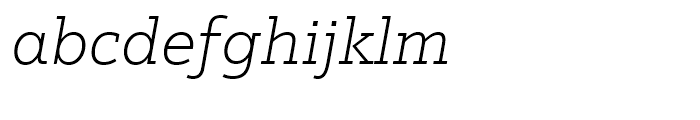 Justus Pro Thin Italic Font LOWERCASE