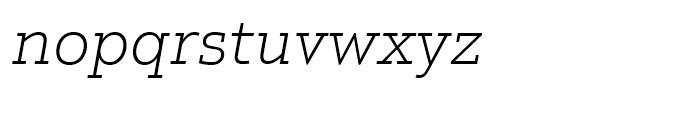 Justus Pro Thin Italic Font LOWERCASE