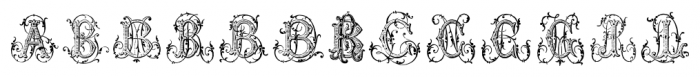 Just a Few Monograms Regular Font UPPERCASE