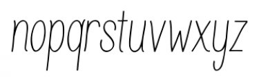Juvenile Italic Font LOWERCASE