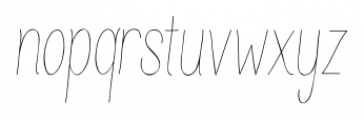 Juvenile Thin Italic Font LOWERCASE