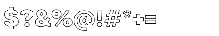 JUST Sans Outline Ex Bold Font OTHER CHARS