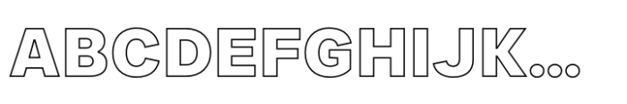JUST Sans Outline Ex Bold Font UPPERCASE