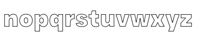 JUST Sans Outline Ex Bold Font LOWERCASE