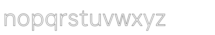 JUST Sans Outline Ex Light Font LOWERCASE