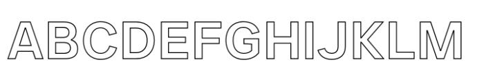JUST Sans Outline Semi Bold Font UPPERCASE