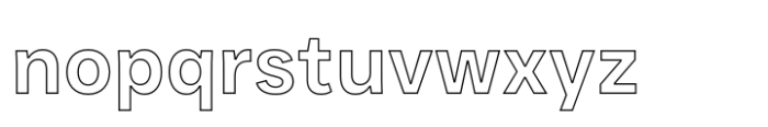 JUST Sans Outline Semi Bold Font LOWERCASE