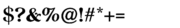 JUST Serif Bold Font OTHER CHARS