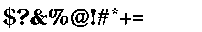 JUST Serif Extra Bold Font OTHER CHARS
