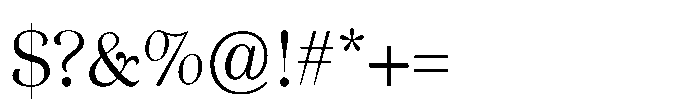 JUST Serif Extra Light Font OTHER CHARS