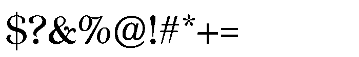 JUST Serif Medium Font OTHER CHARS