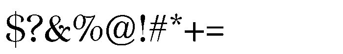JUST Serif Regular Font OTHER CHARS