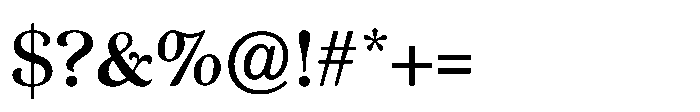 JUST Serif SemiBold Font OTHER CHARS