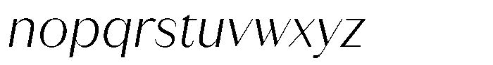 Juana Sans ExtraLight Italic Font LOWERCASE