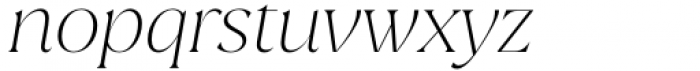 Juana Thin Italic Font LOWERCASE